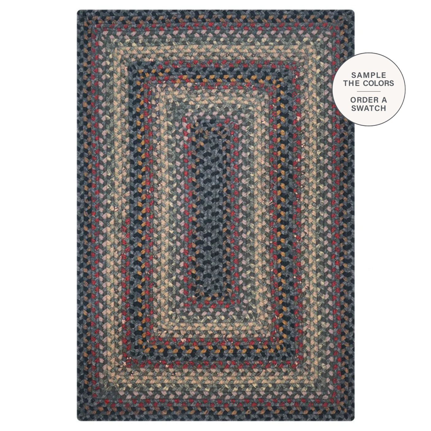 Enigma Black, Khaki Cotton Braided Rugs