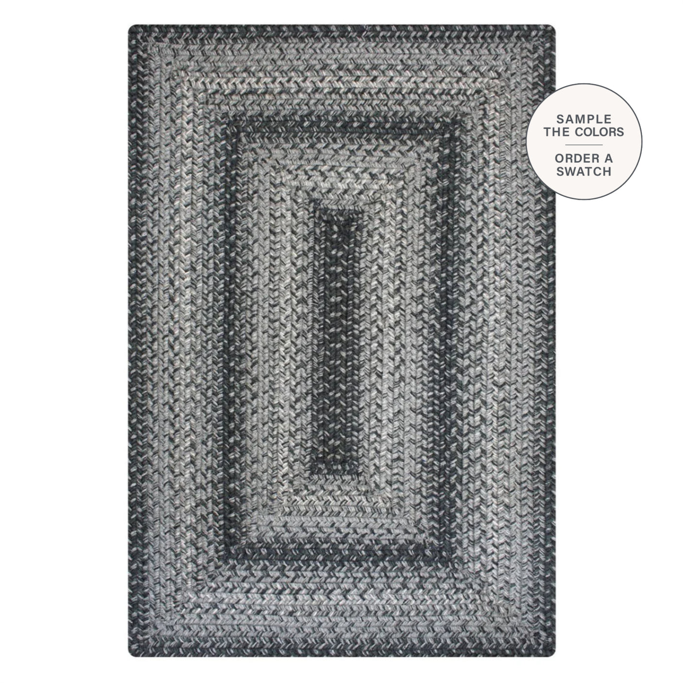 Flint Hill Grey Jute Braided Area Rugs
