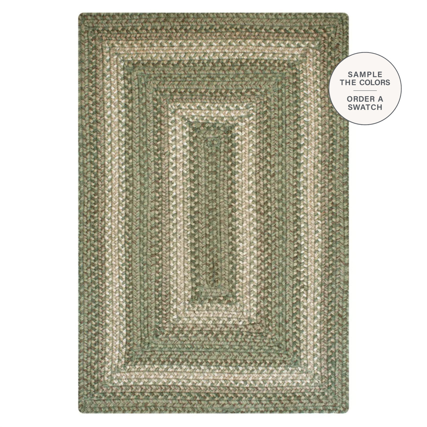 Grassland Green Braided Jute Rugs