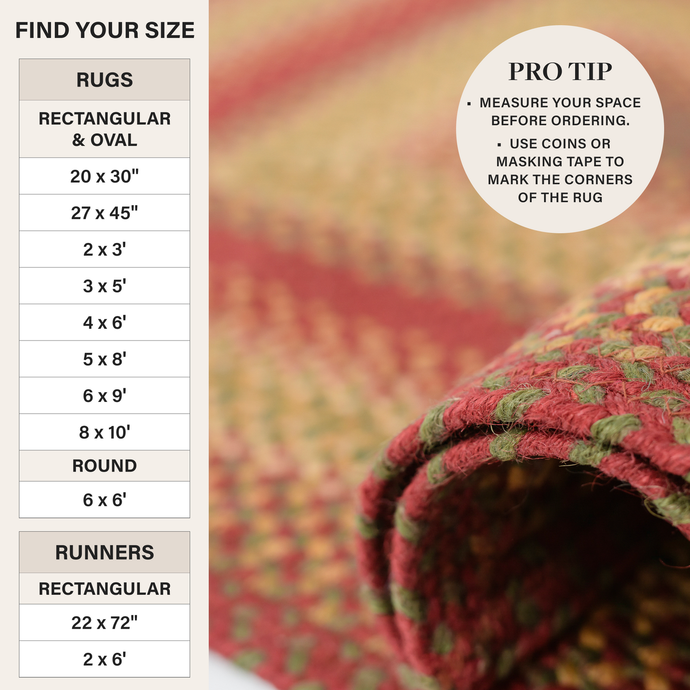 Cider Barn Red Jute Braided Rug