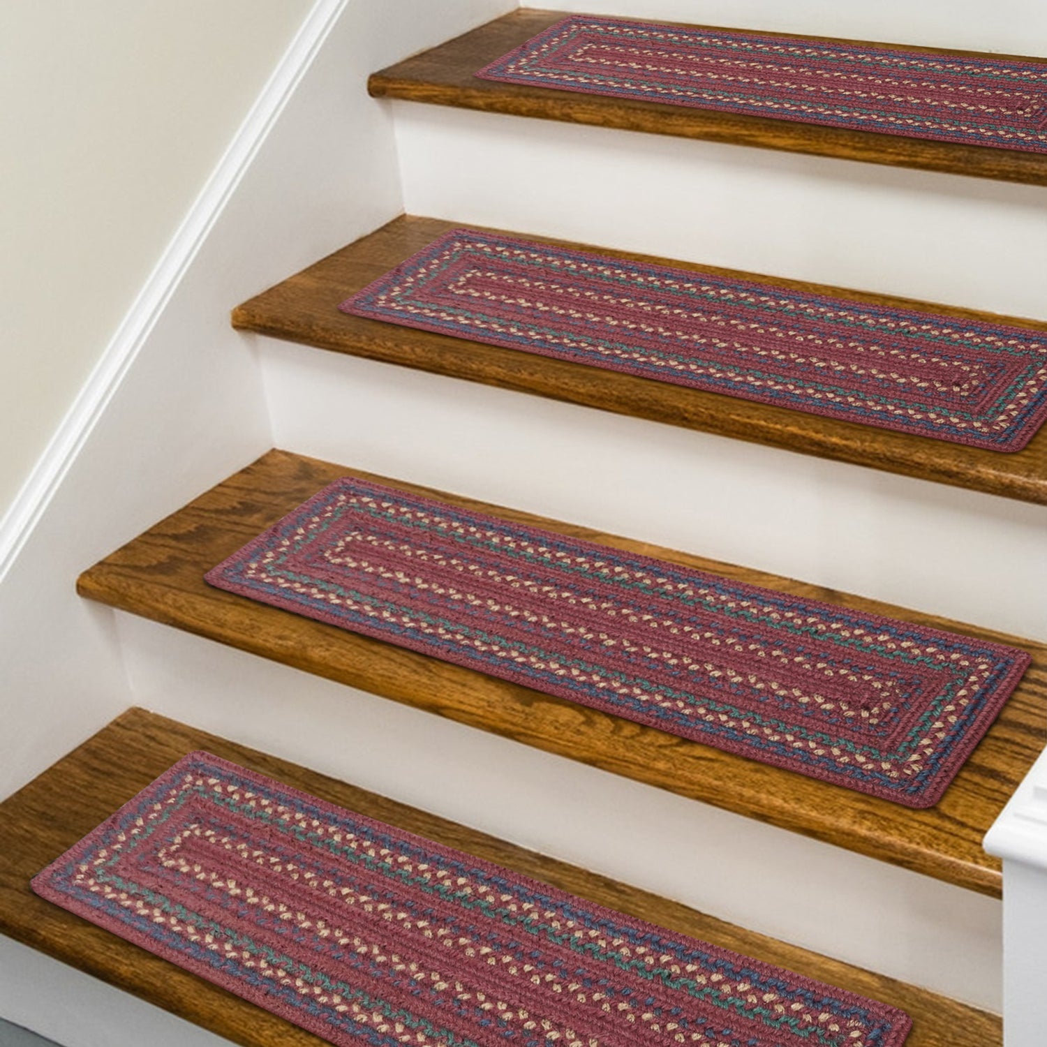 Jamestown Burgundy Jute Stair Tread