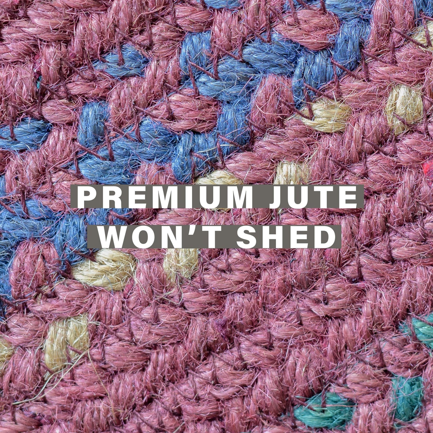 Jamestown Burgundy Jute Braided Rug