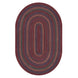 Jamestown Burgundy Jute Braided Oval Rug