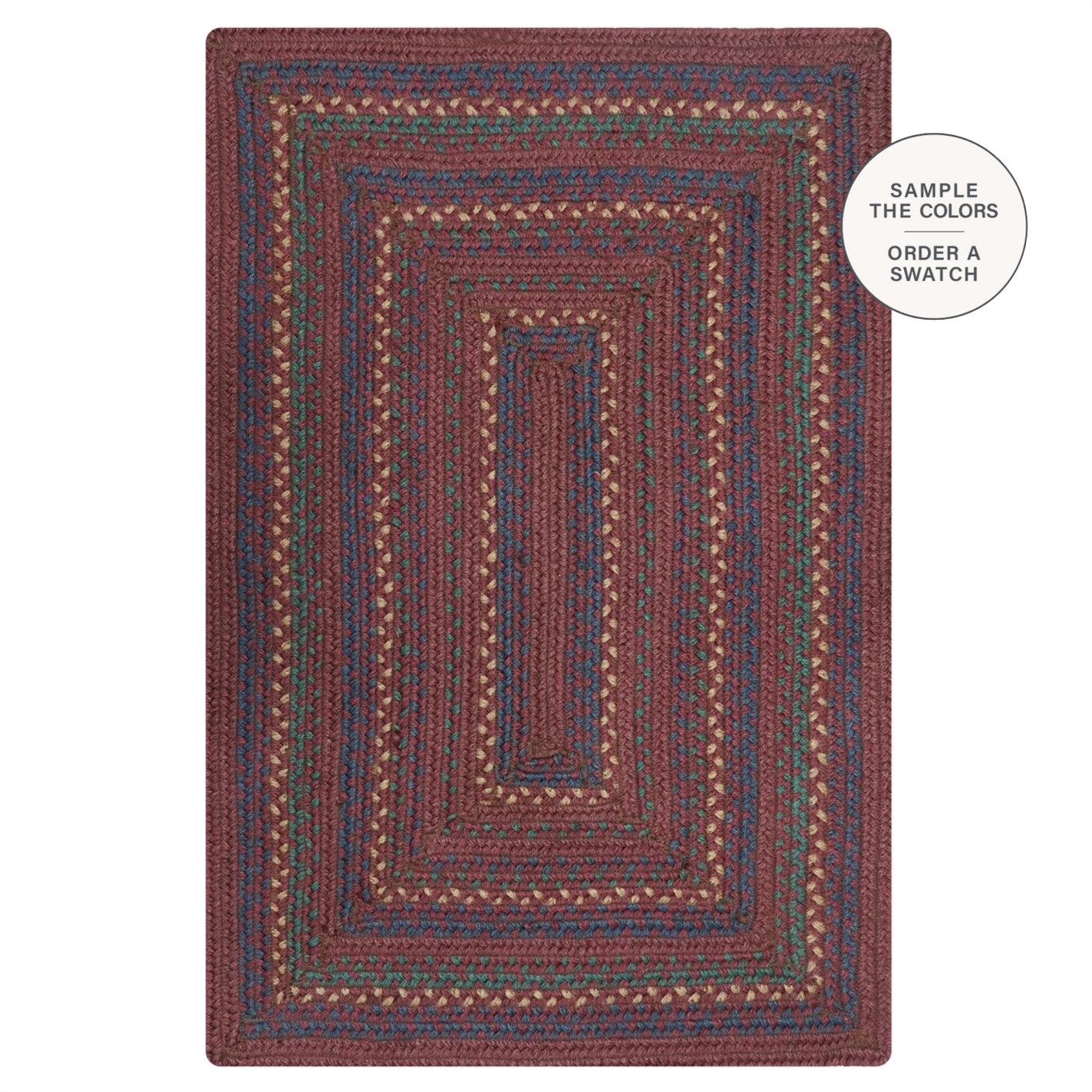 Jamestown Burgundy Jute Braided Rug