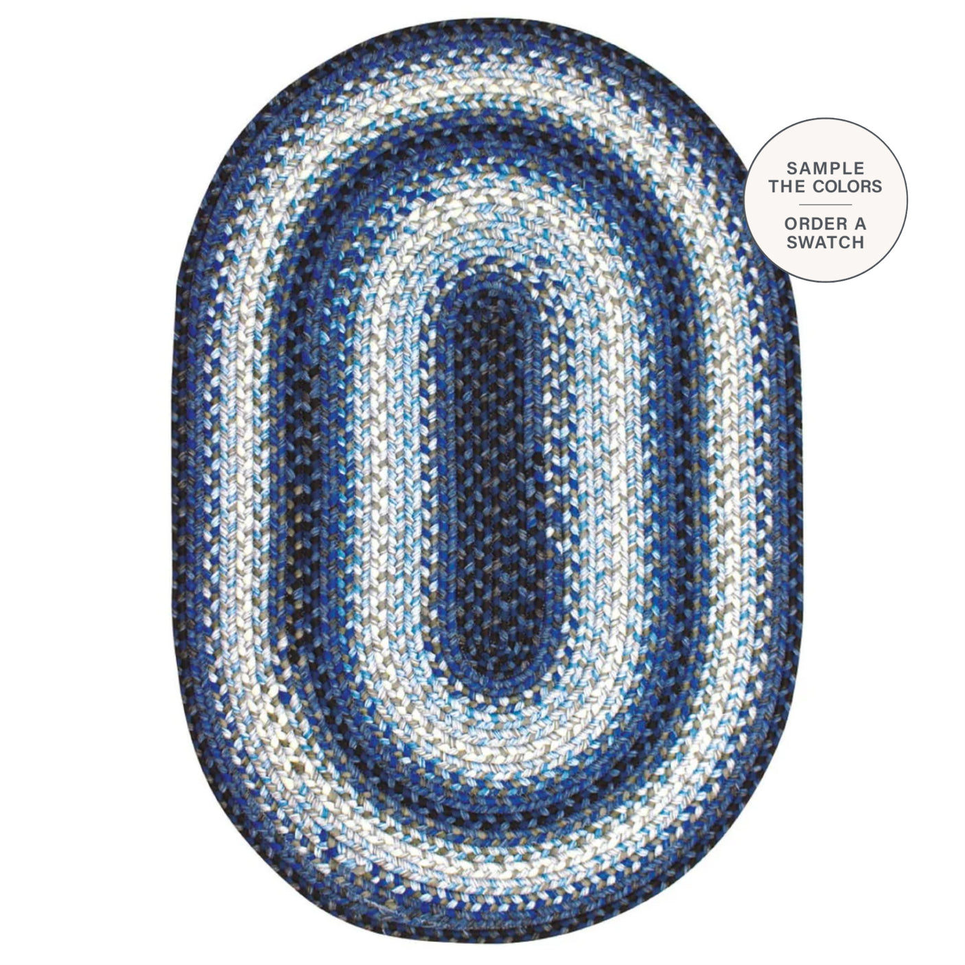 Juniper Blue Braided Oval Rugs