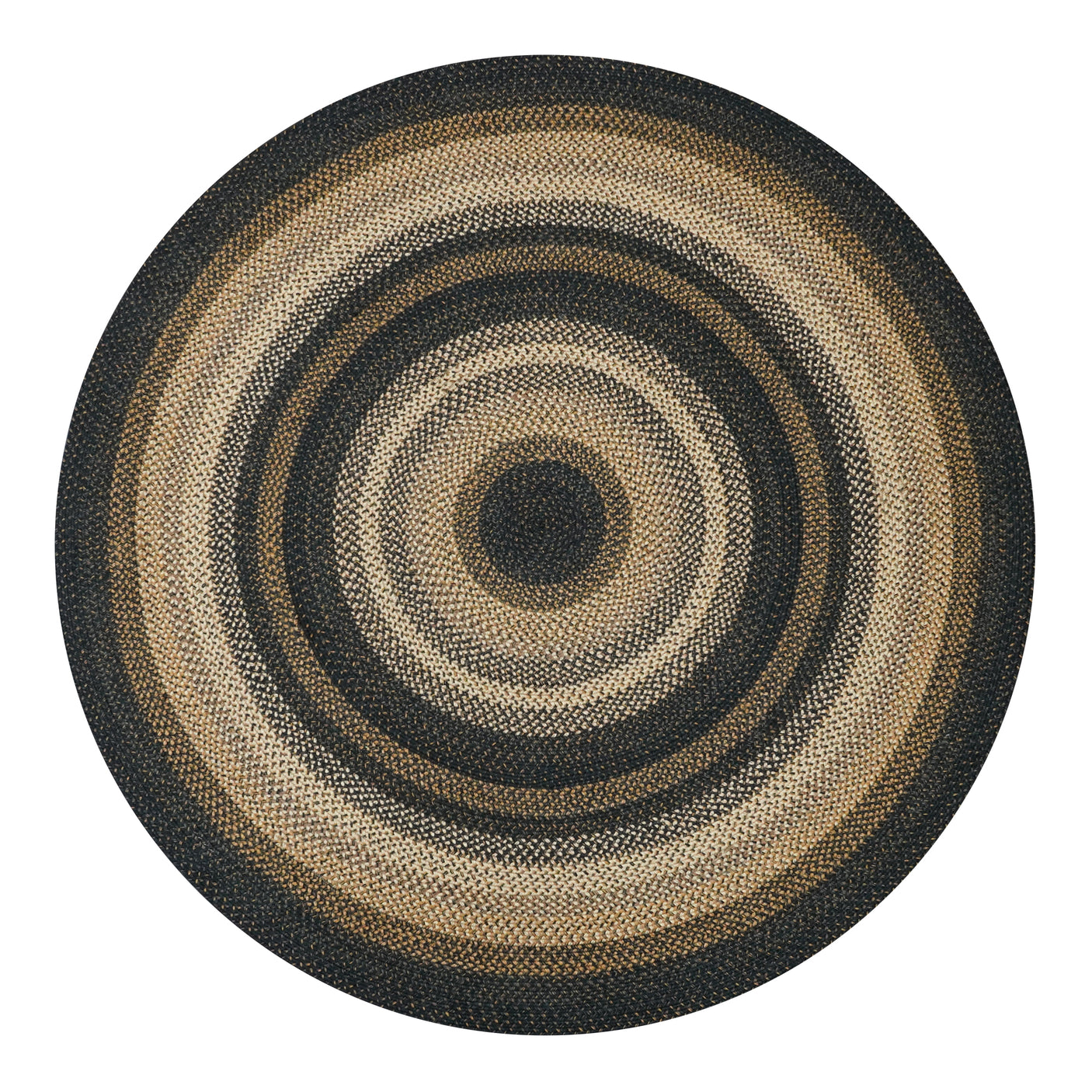Kilimanjaro Black Jute Braided Round Rugs