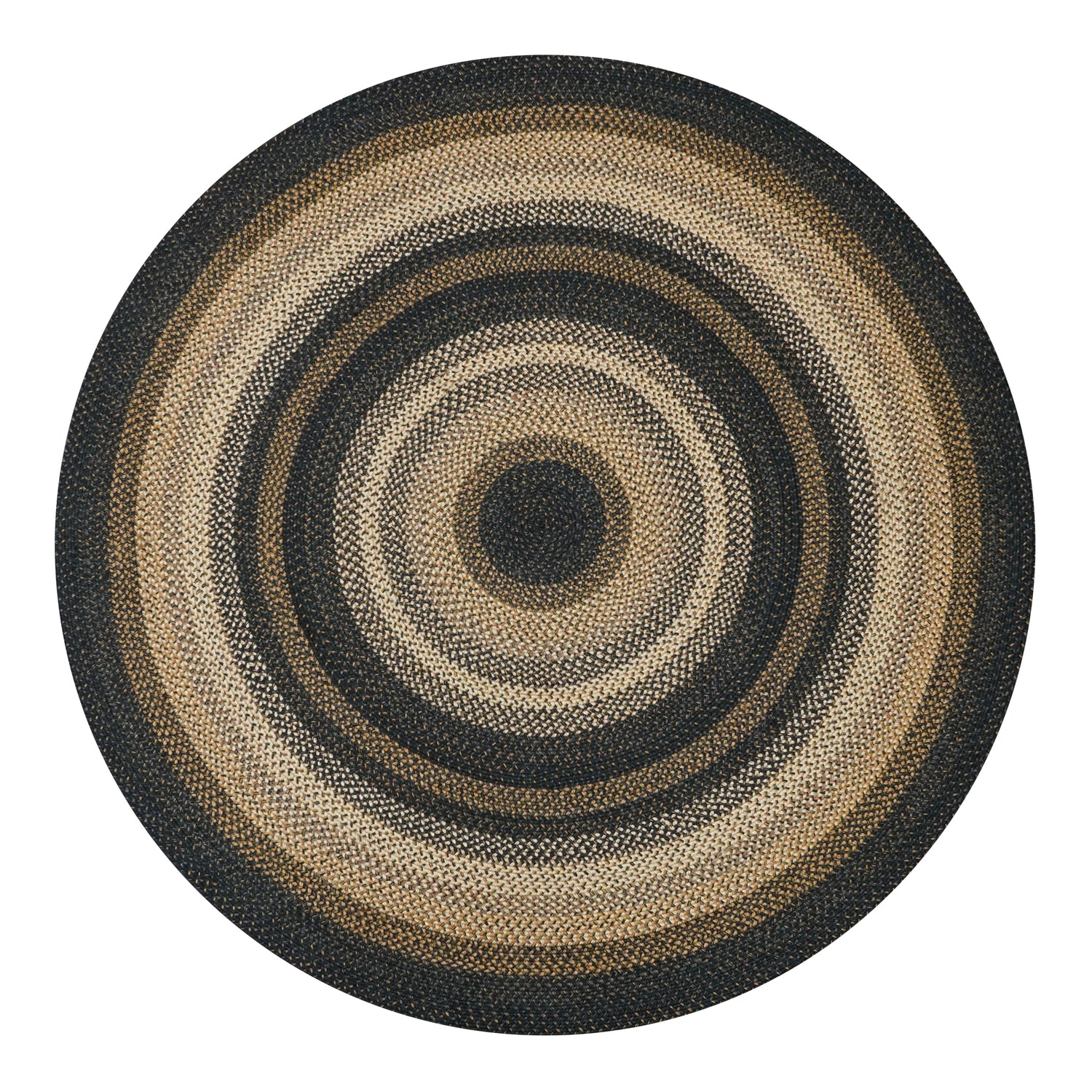 Kilimanjaro Black Jute Braided Round Rugs