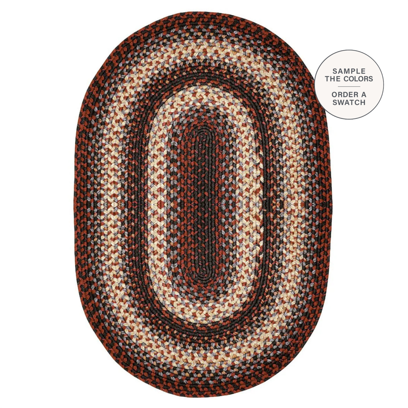 Montgomery Black Oval Braided Rugs