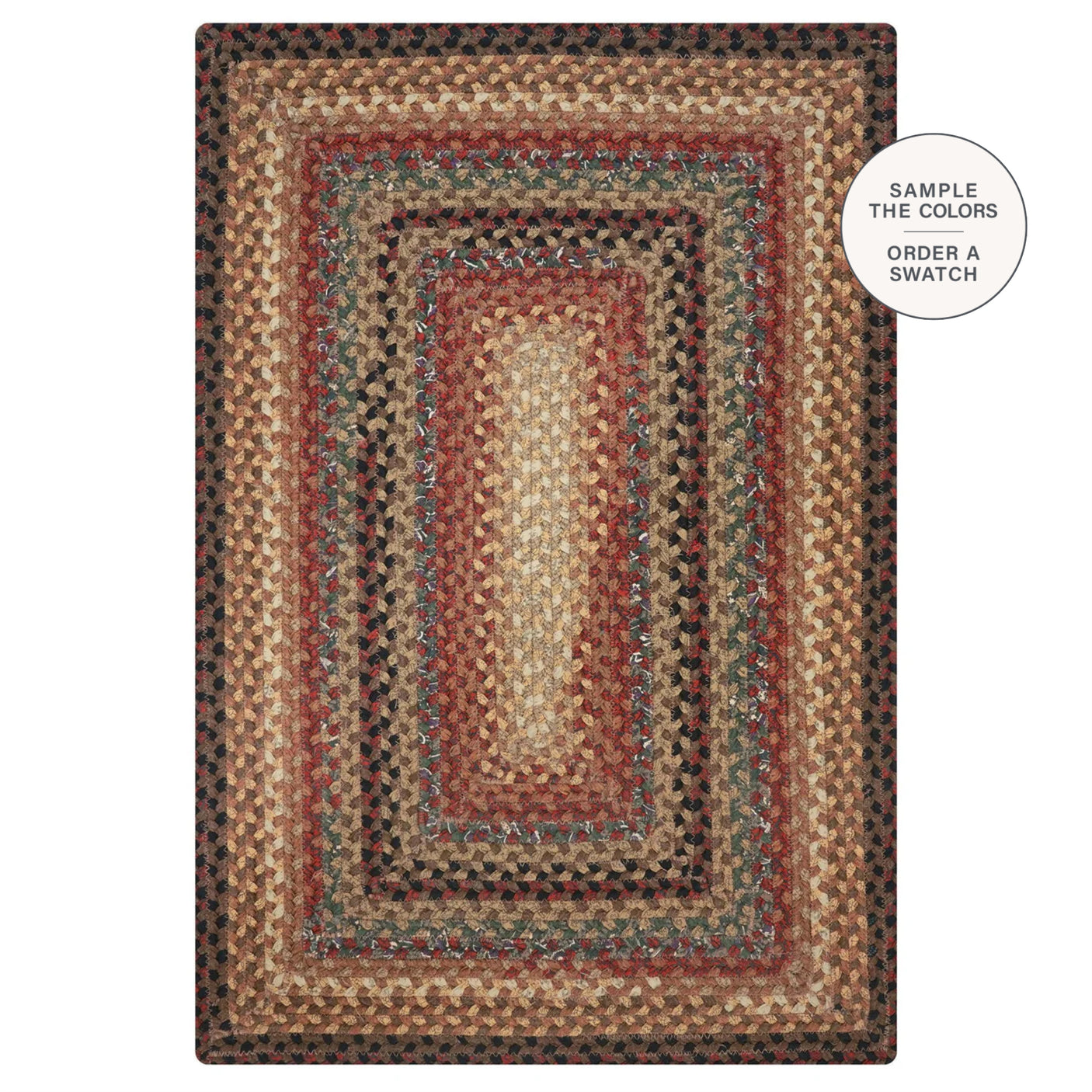 Peppercorn Multi Color Cotton Braided Rug