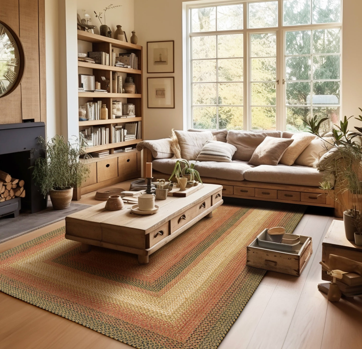 Russett Jute Brown Braided Rug