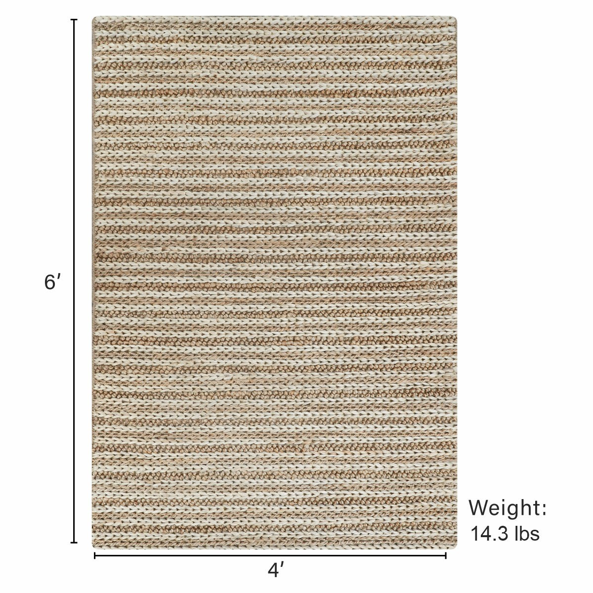 Laia Stripe Premium Handspun Jute Rug