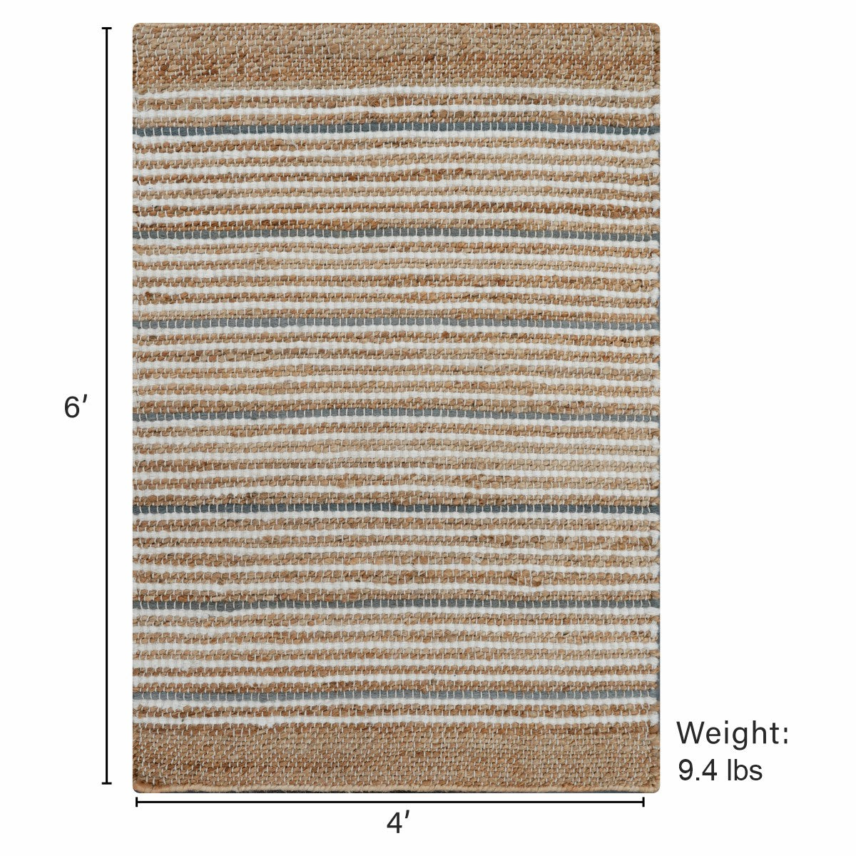 Remi Stripe Premium Jute Rug