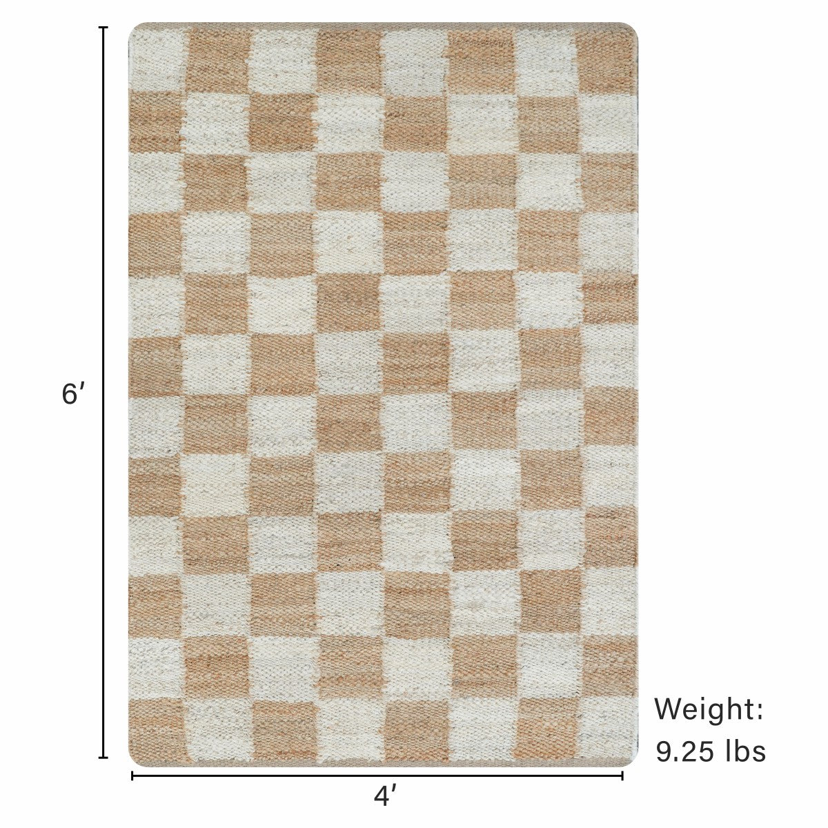 Mesa Checker Board Premium Jute Rug