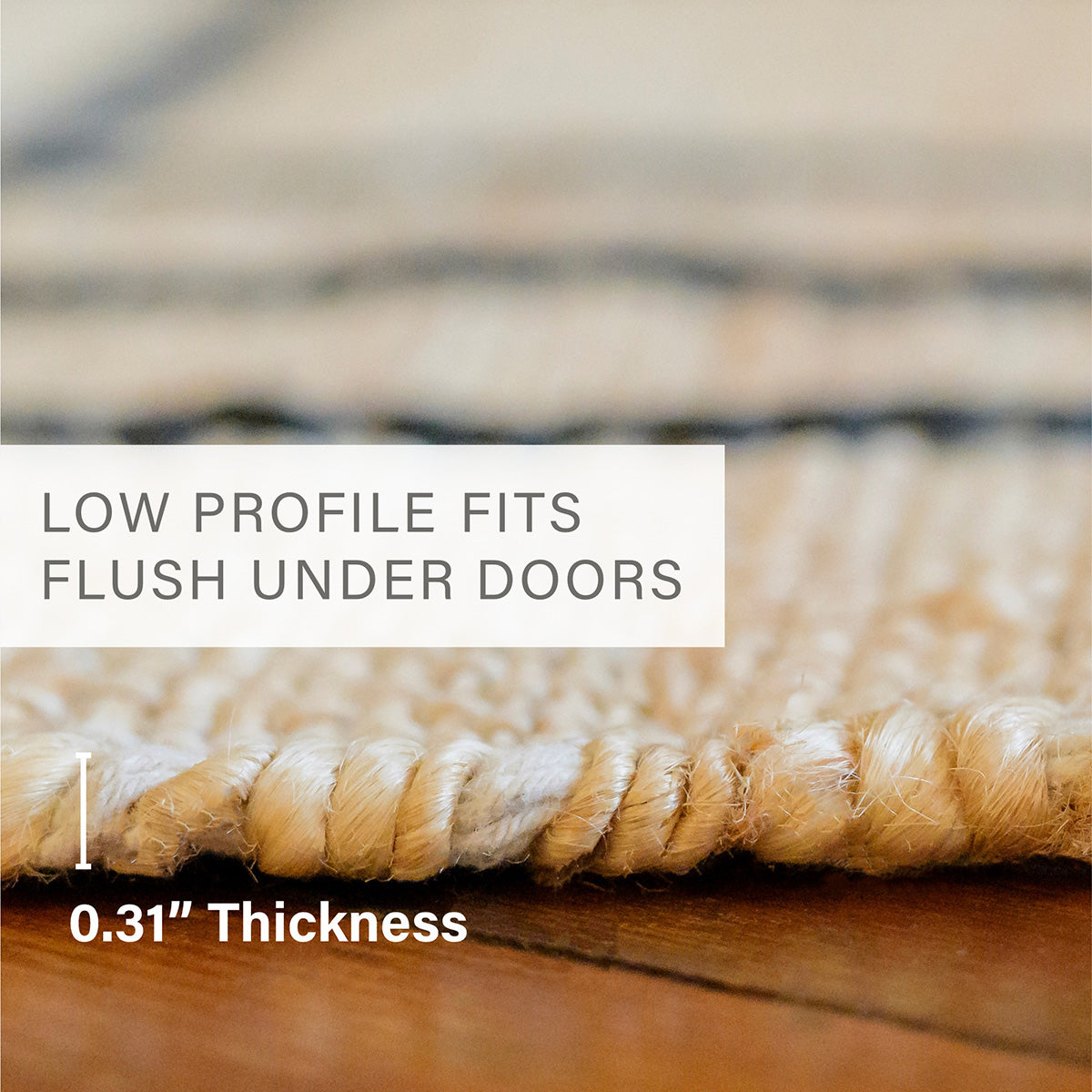 Nell Window Pane Premium Jute Rug With Backing