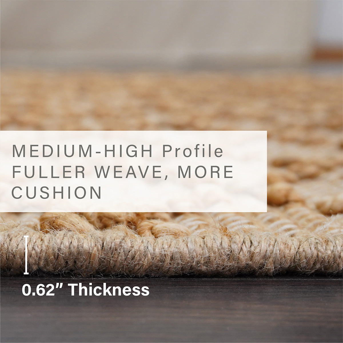 Nira Diamond Weaves Premium Jute Rug