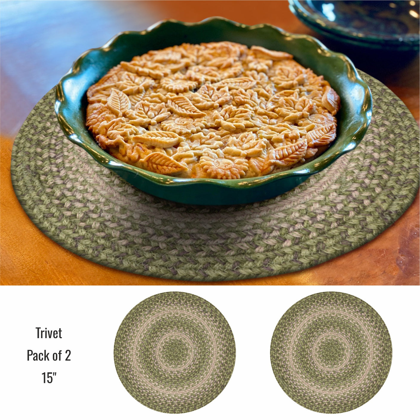 Grassland Green Jute Braided Accessories