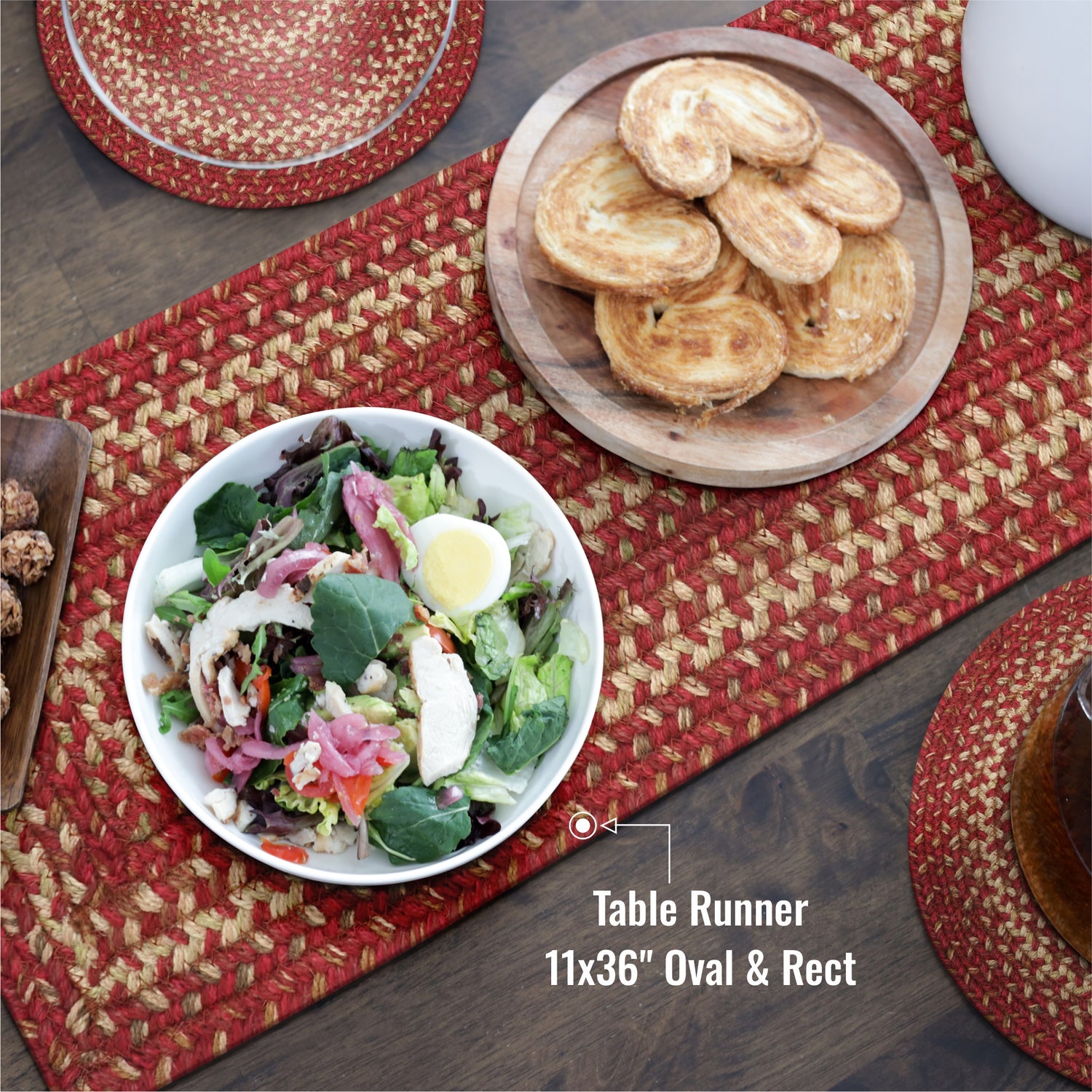 Apple Pie Red Jute Braided Accessories