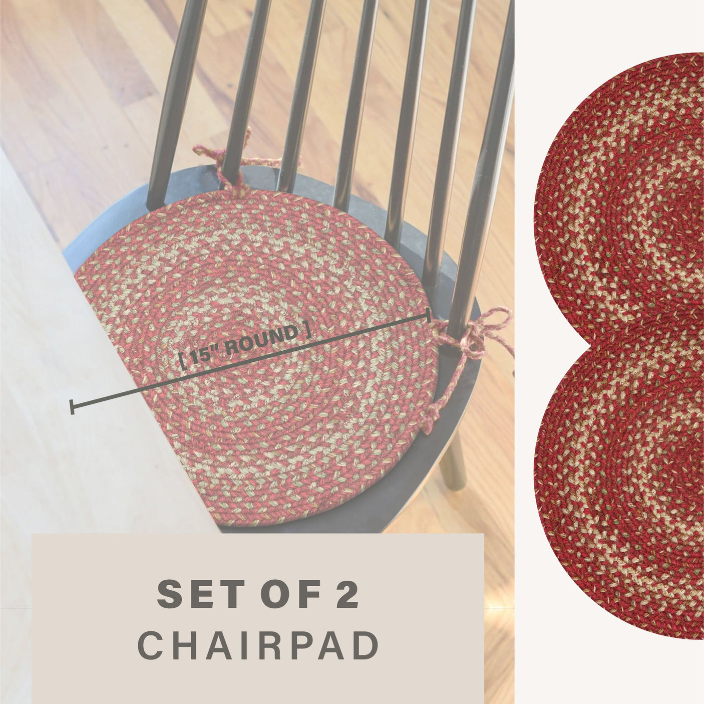 Apple Pie Red Jute Braided Accessories