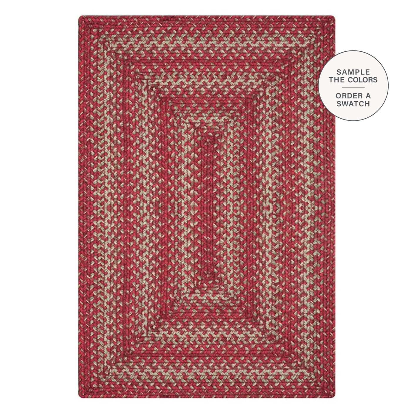 Apple Pie Red Braided Jute Area Rug