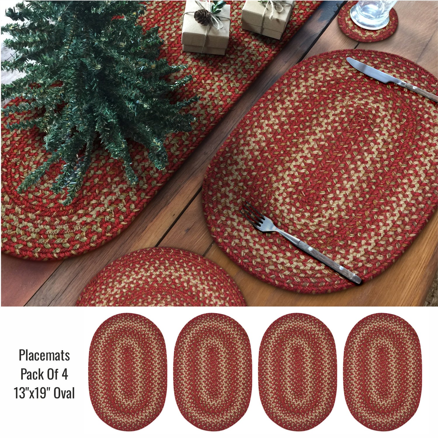 Apple Pie Red Jute Braided Accessories