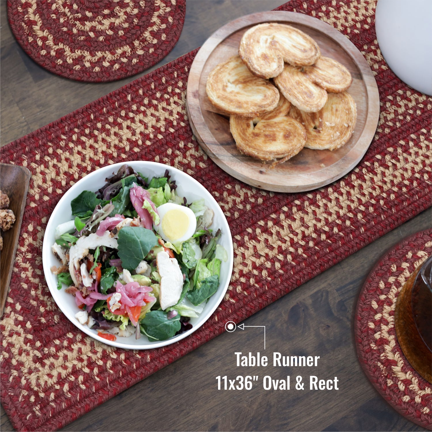 Autumn Maple Burgundy Jute Braided Accessories