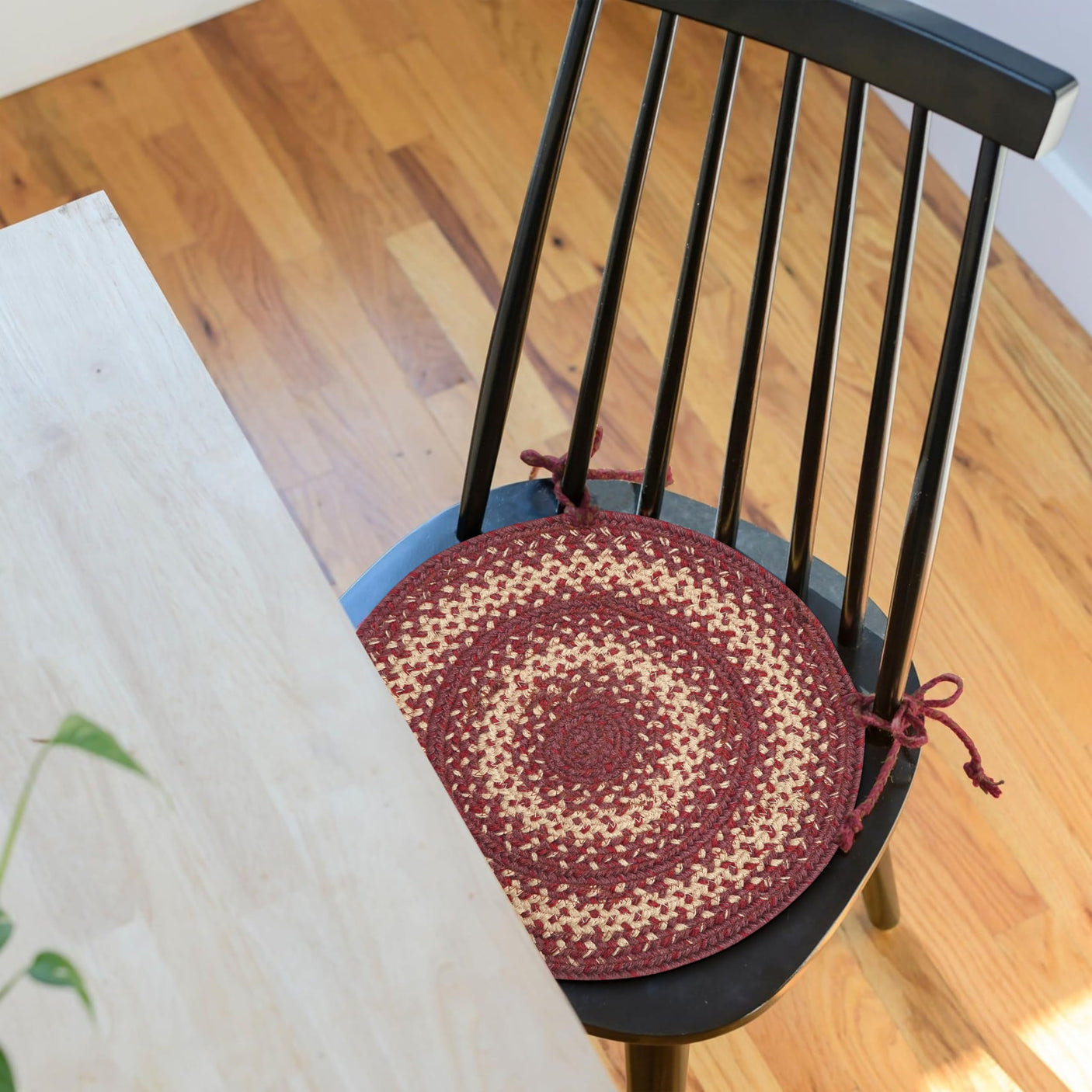 Autumn Maple Burgundy Jute Braided Accessories