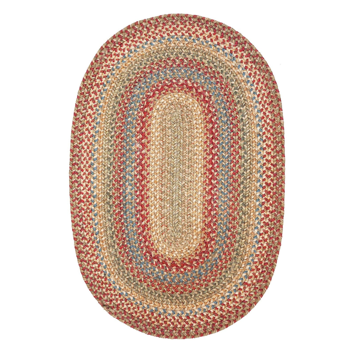 Azalea Multi Color Jute Braided Rug Oval