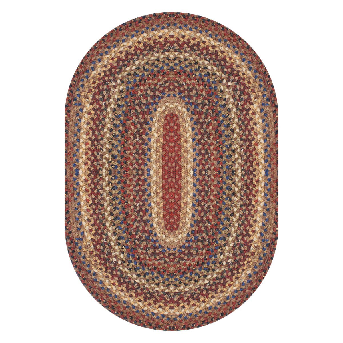 Biscotti Multi Color Cotton Braided Oval Rug