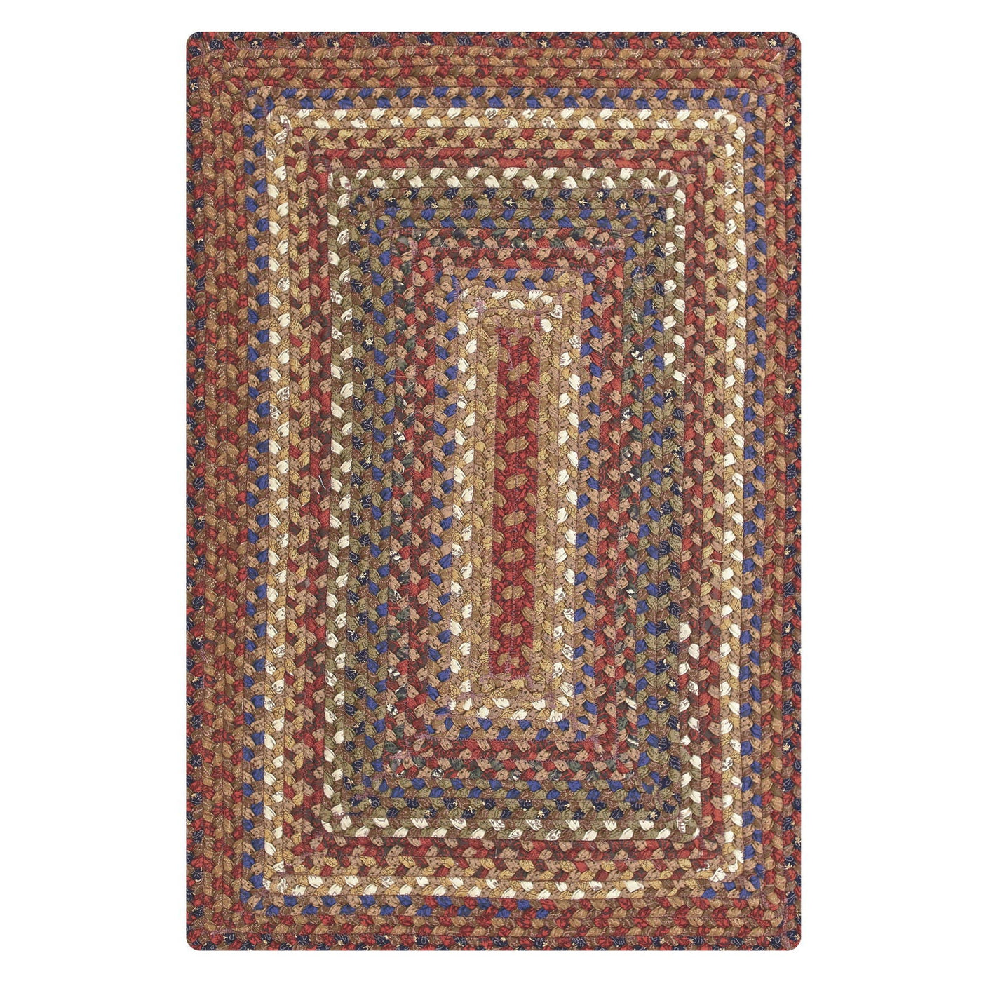 Biscotti Multi Color Cotton Braided Rectangular Rug silo image