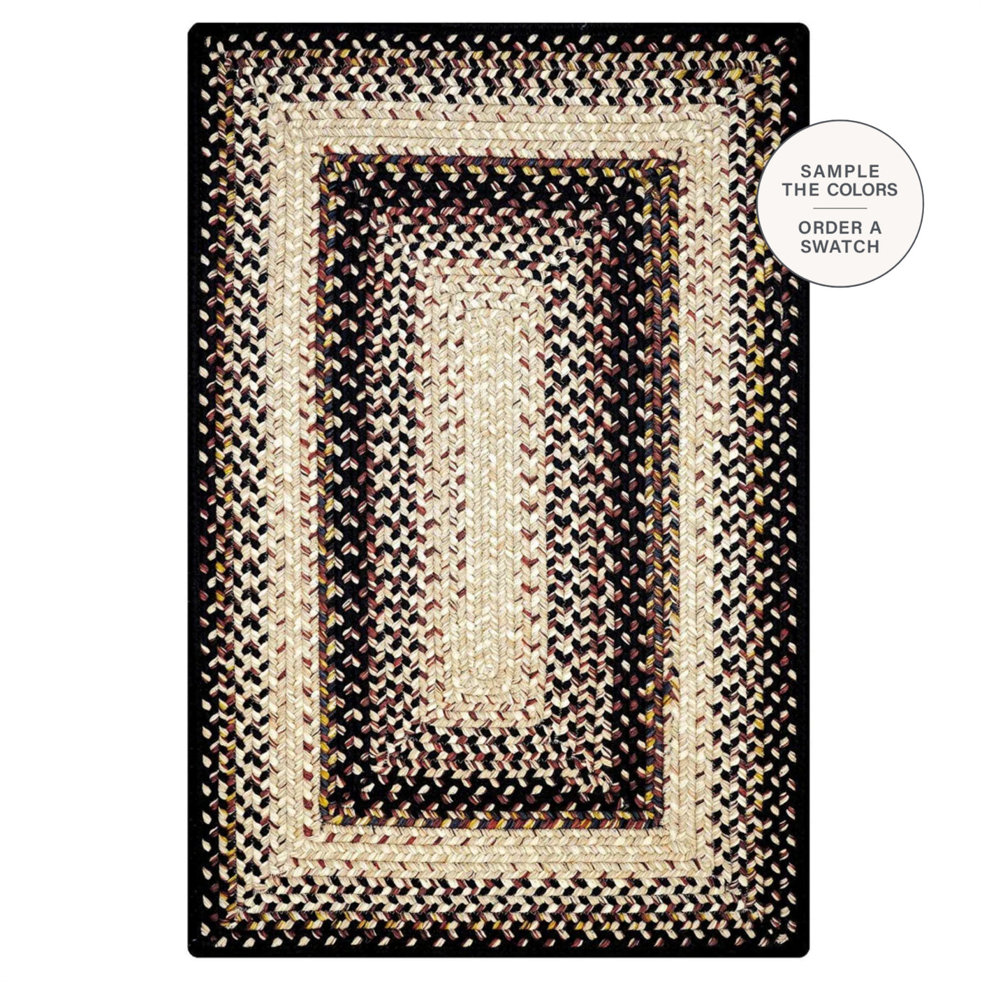 Black Mist Braided Area Rugs