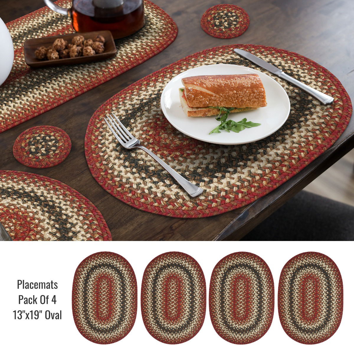 Best Red Braided Accessories for Kitchen Placemats