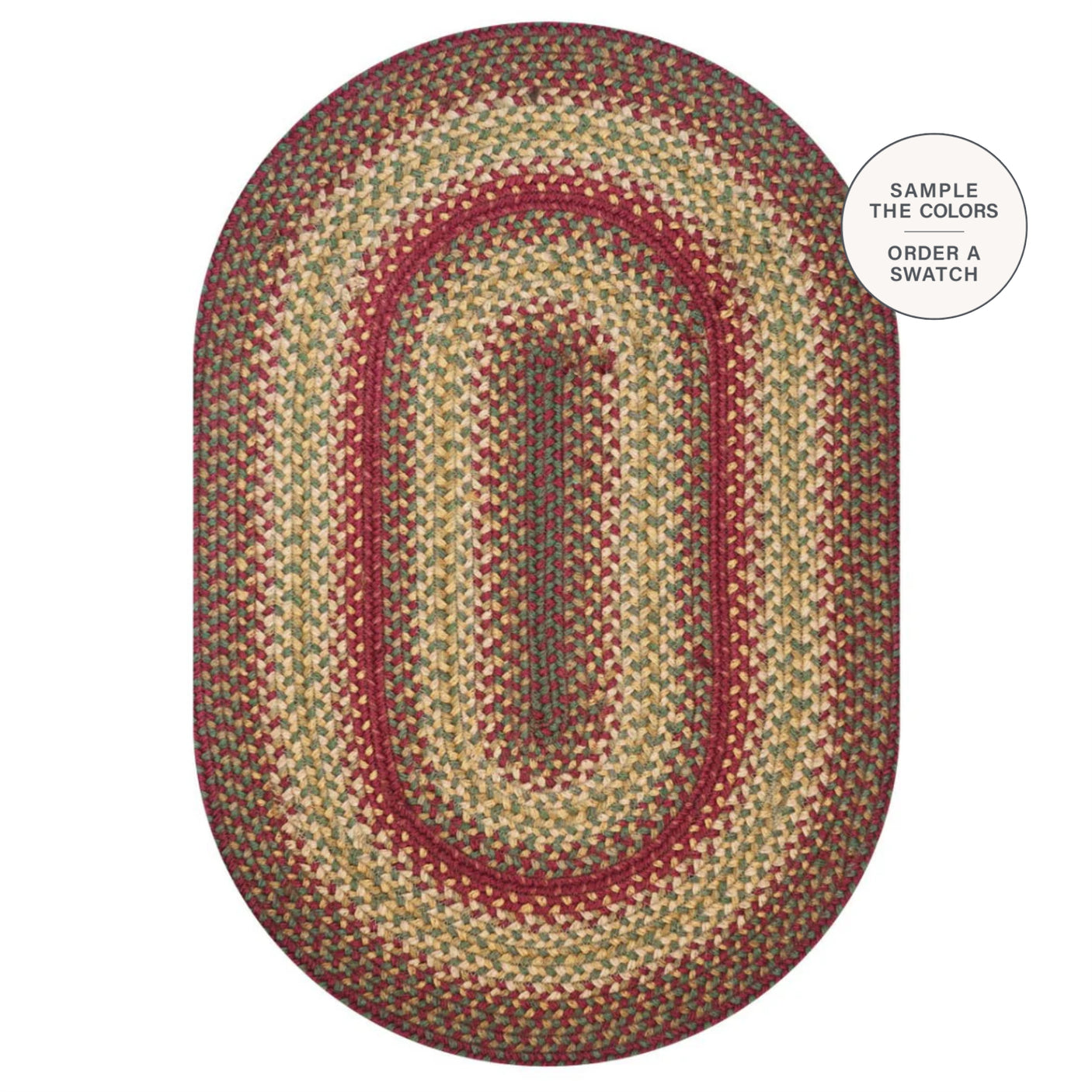 Cider Barn Red Jute Oval Braided Rugs