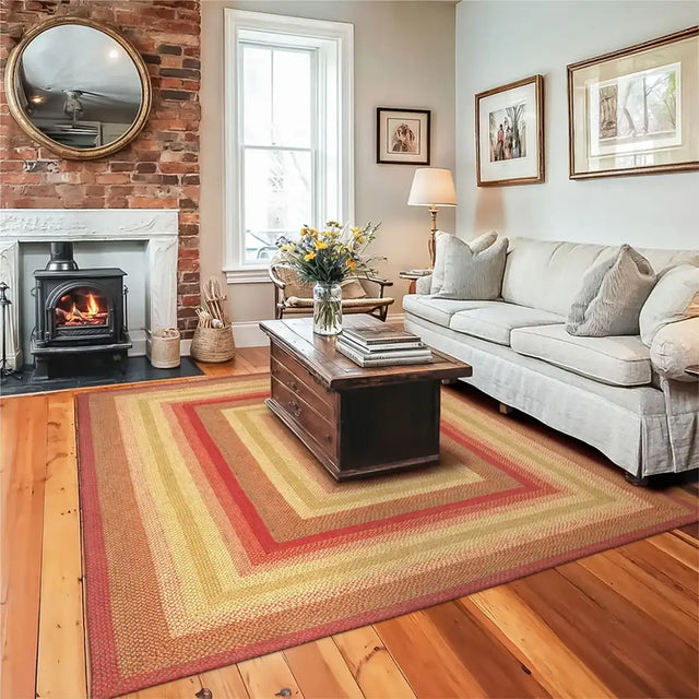 Cider Barn Red Jute Braided Rug