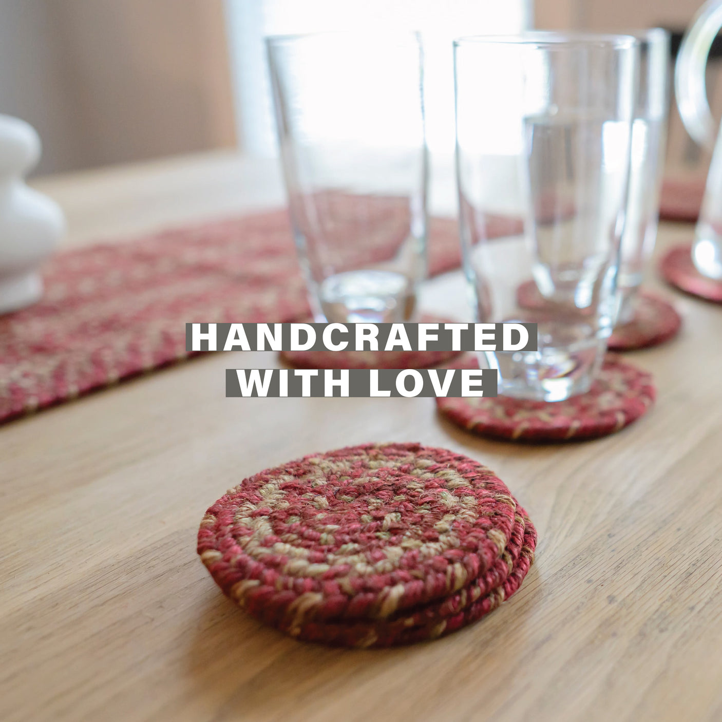 Apple Pie Red Jute Braided Accessories