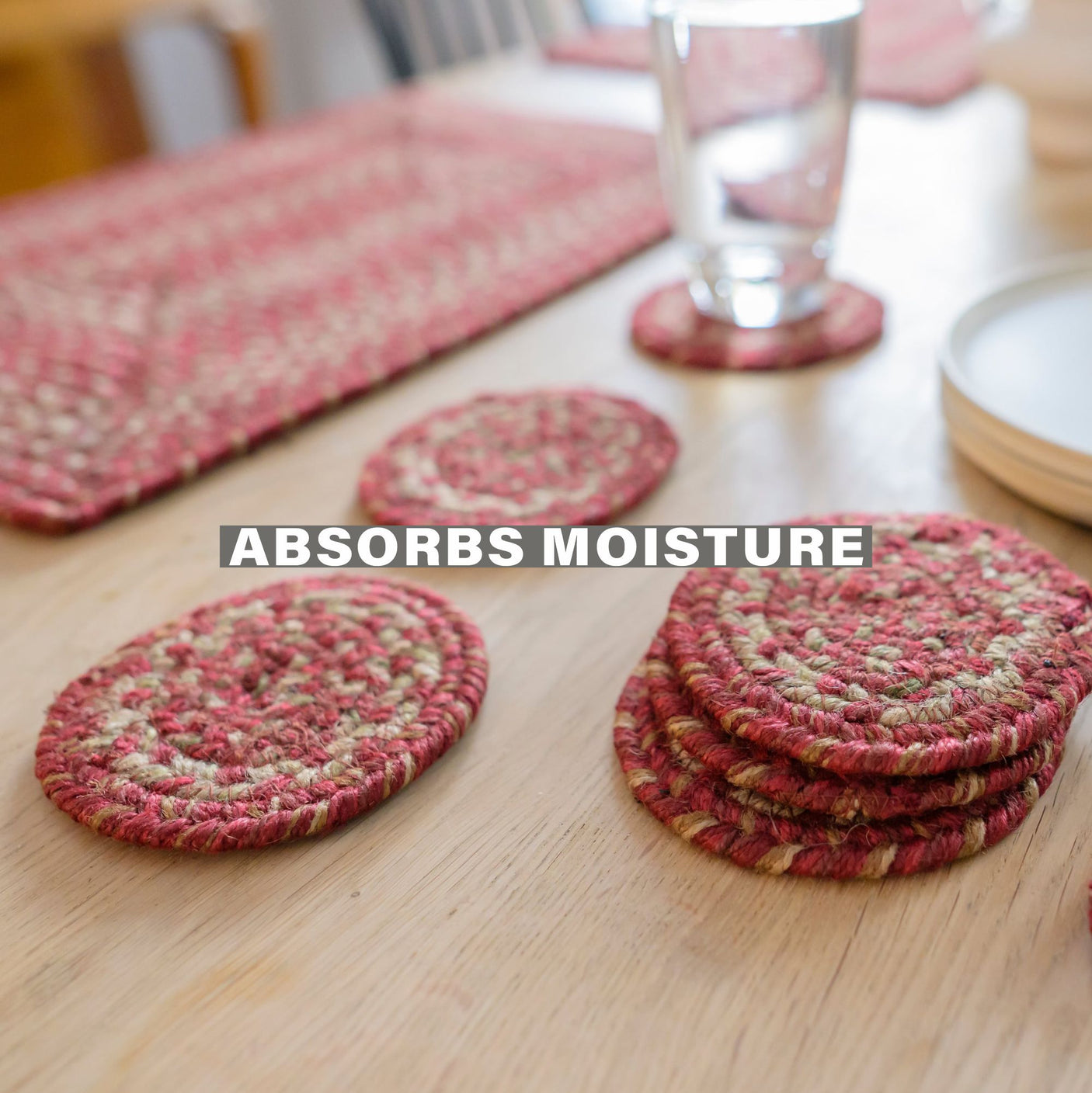Apple Pie Red Jute Braided Accessories