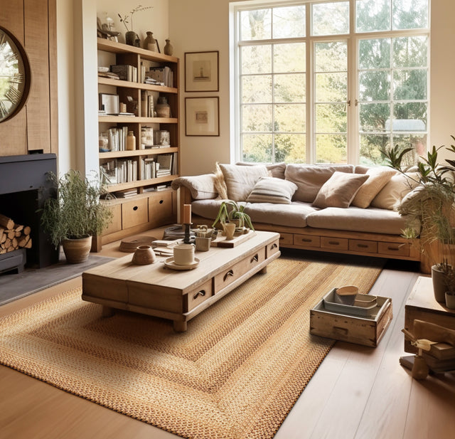 Cookie Dough Brown Jute Braided Rug