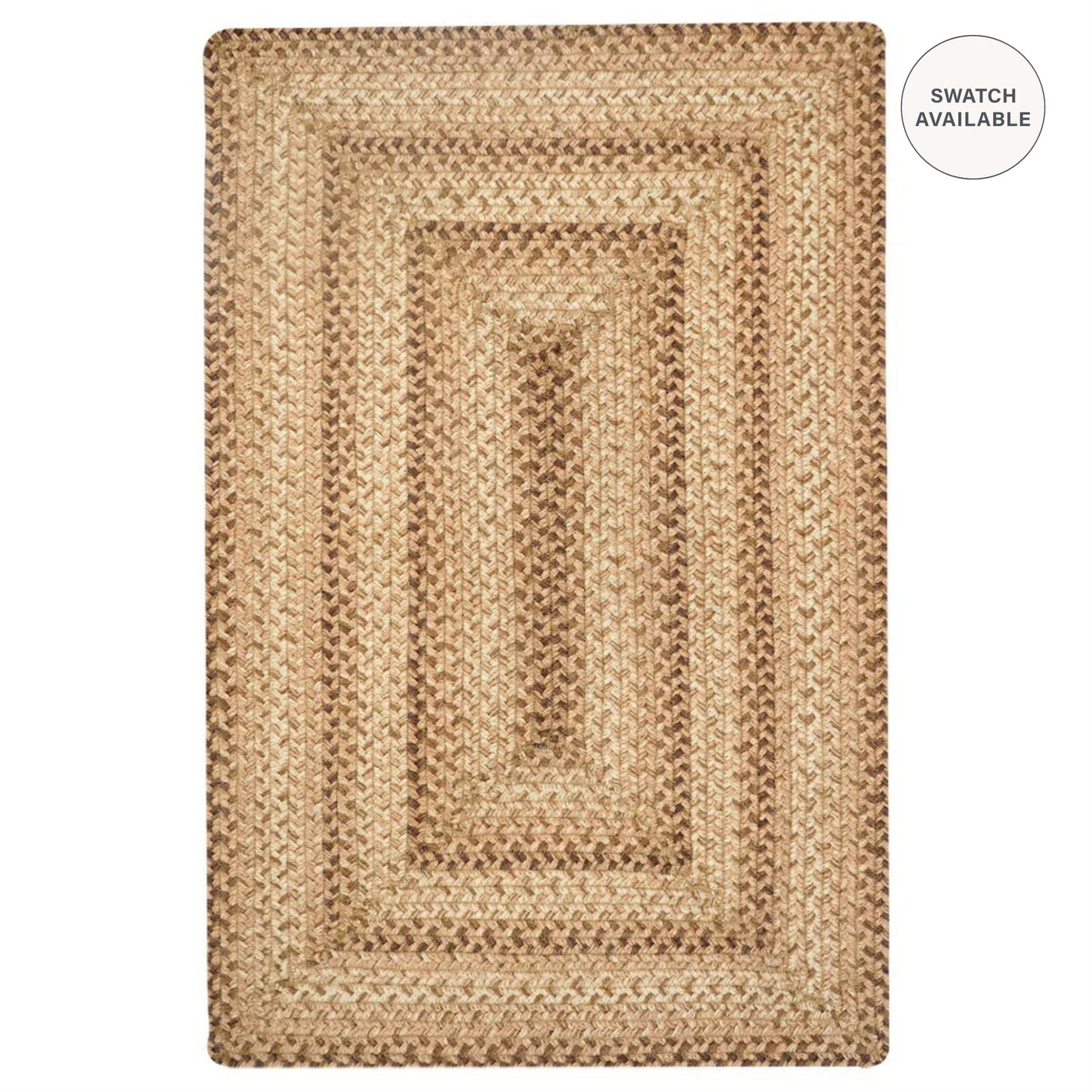 Cookie Dough Brown Jute Braided Rug