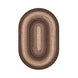 Driftwood Brown Ultra Durable Small Braided Oval Rugs In Set
