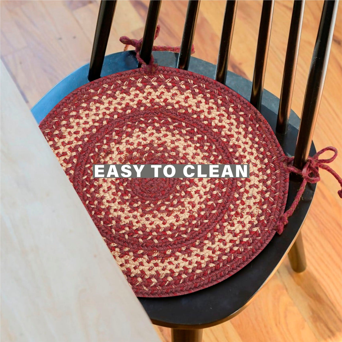 Autumn Maple Burgundy Jute Braided Accessories