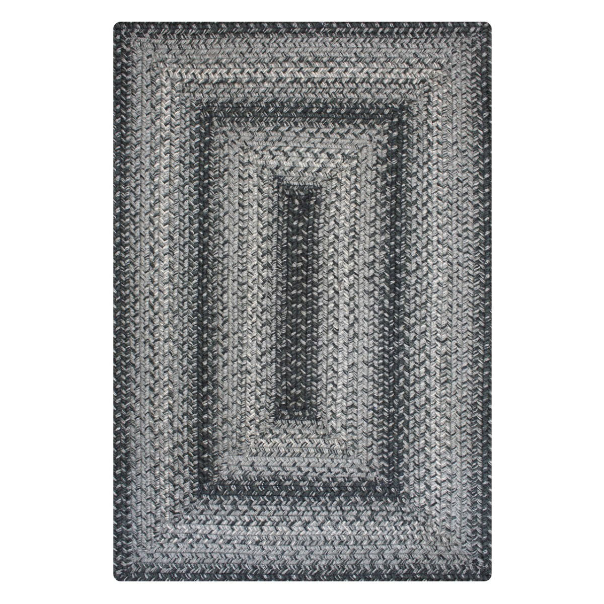 Flint Hill Grey Jute Braided Rectangular Rug silo image