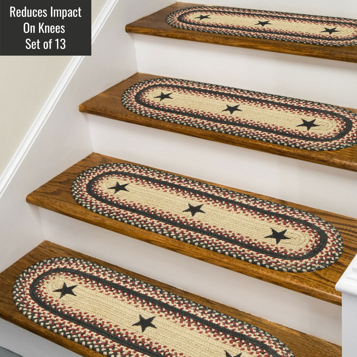 Best Round Primitive Star Braided Accessories for runner stair treads