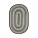 Graphite Grey Ultra Durable Small Braided Rugs Oval In Set