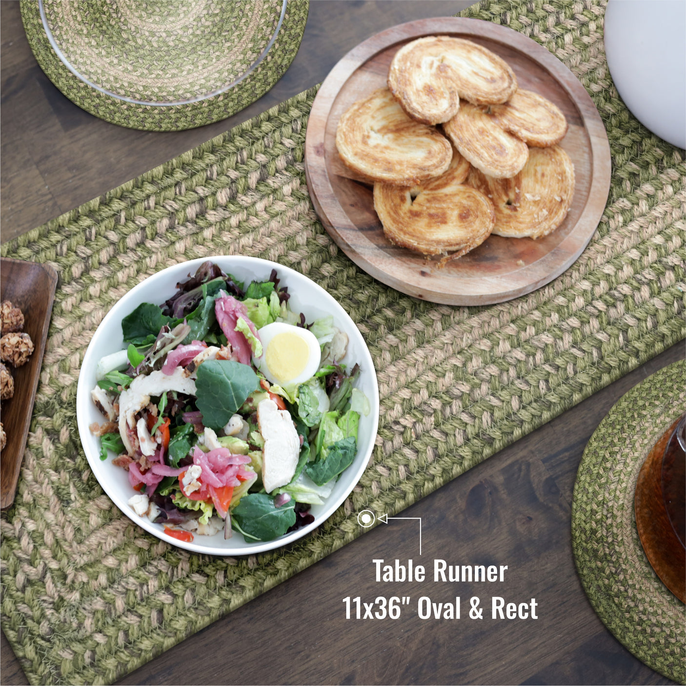 Grassland Green Jute Braided Accessories