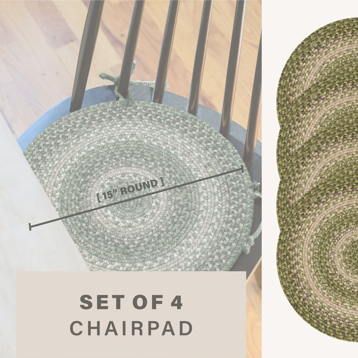 Grassland Green Jute Braided Accessories
