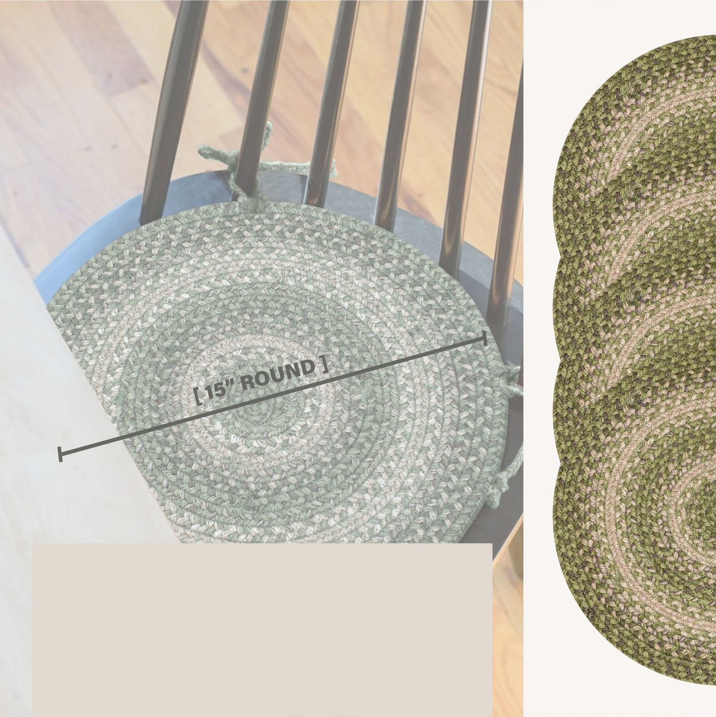 Grassland Green Jute Braided Accessories
