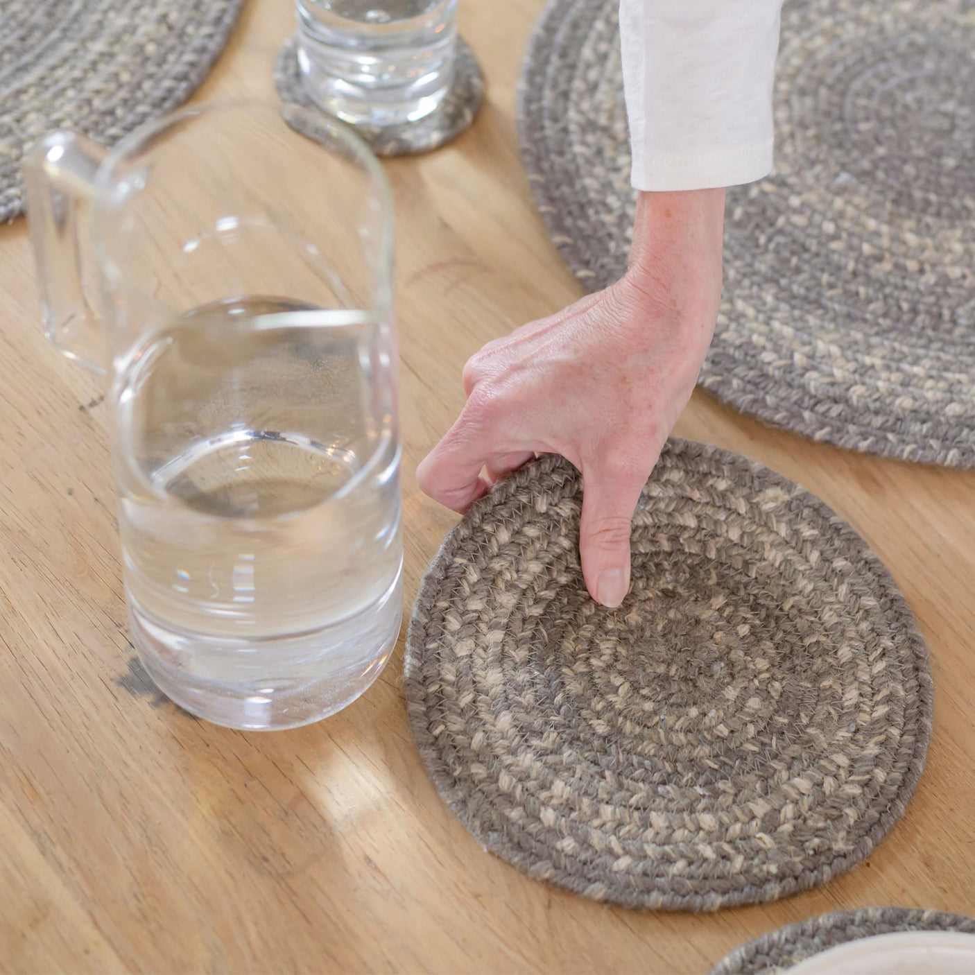 Grey Cloud Jute Braided Accessories