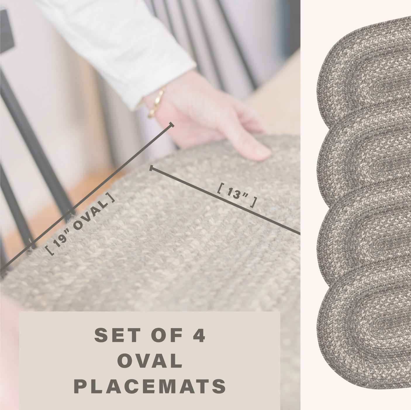 Grey Cloud Jute Braided Accessories