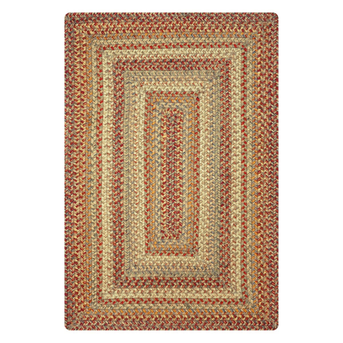 Harvest Beige Jute Braided Rectangular Rug single rug image