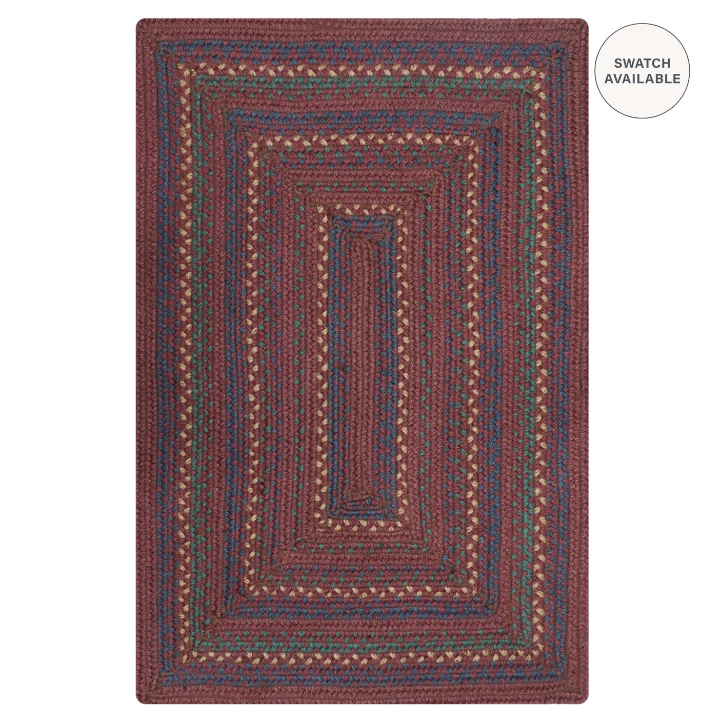 Jamestown Burgundy Jute Braided Rug