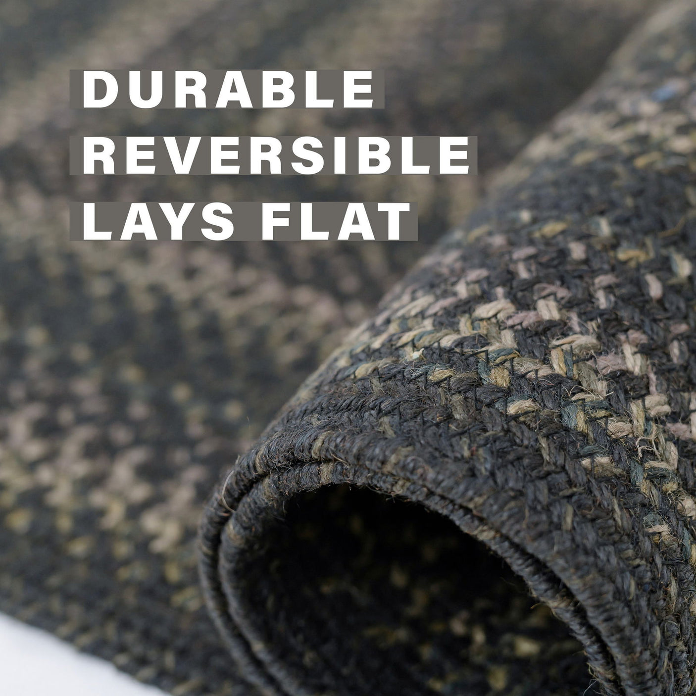 Best Jet Black Oval Jute Braided Rugs for Wood Floor